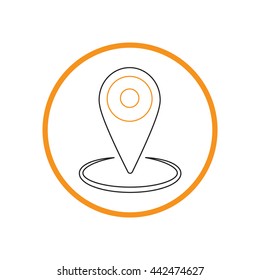 pin location on the map. local pin
