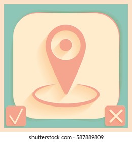 pin location on the map. local pin