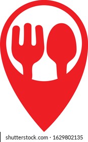 Pin Location Restaurant vector. Icon Restaurant
