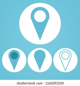Pin Location Set Vektor