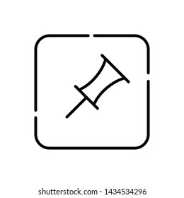 Pin, location sign vector icon