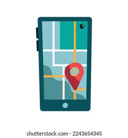 pin location in smartphone icon