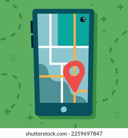 pin location in smartphone icon