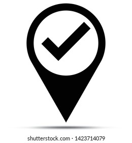 Pin location symbol icon illustration vector