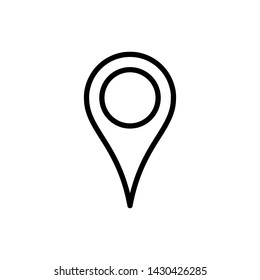 Pin location symbol icon vector