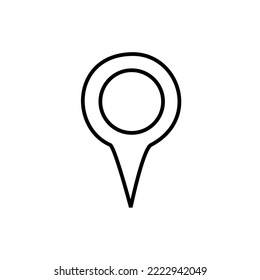 pin or location tag icon isolayed on white background, vector illustration