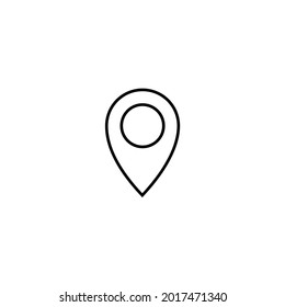 Ilustración del vector de iconos de línea delgada de ubicación de anclaje