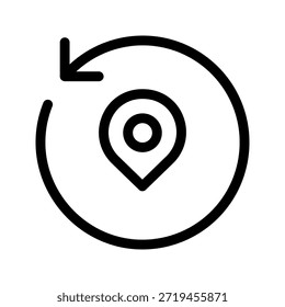 Fixar ícone de linha fina de localização. O ícone pode ser usado para sites, impressão, modelos, modelos de apresentação, ilustrações, etc.