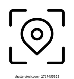 Pin location thin line icon. The icon can be used for websites, print, templates, presentation templates, illutrations, etc.
