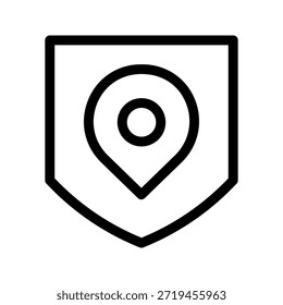 Fixar ícone de linha fina de localização. O ícone pode ser usado para sites, impressão, modelos, modelos de apresentação, ilustrações, etc.