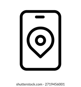 Symbol für dünne Linie der Stiftposition. Das Symbol kann für Websites, Print, Vorlagen, Präsentationsvorlagen, Illustrationen usw. verwendet werden.