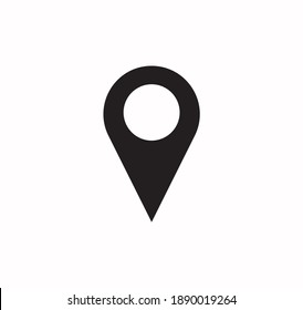 Pin location vector icon o a white background