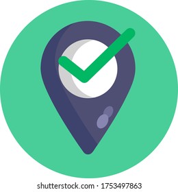 icono de ilustración de vector de ubicación de anclaje