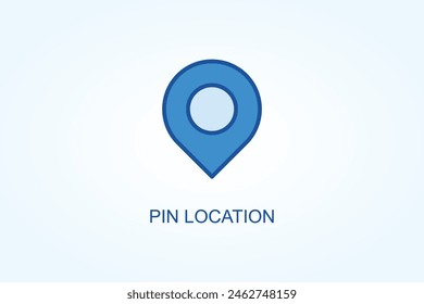 Pin Location vector or logo sign symbol illustration