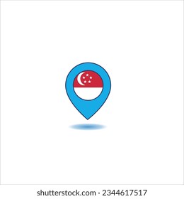 localizaciones de países en fondo azul y plano. 
