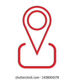 pin locaton icon simple design