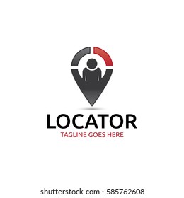 pin locator concept logo icon vector template