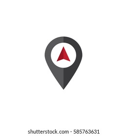 pin locator concept logo icon vector template