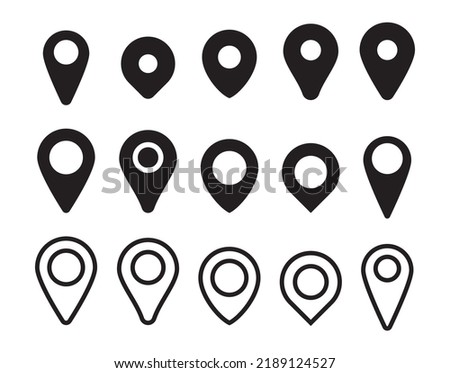 Pin Locator icon design element suitable for websites, print design or app