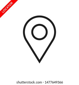 pin locator icon in trendy  flat style, map pin icon 