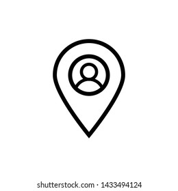 pin locator icon vector design template