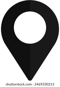 Pin locator icon vector design isolated on white background.