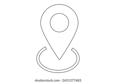 pin locator icon vector design template in white background