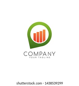 Pin Locator Logo Concept Vector