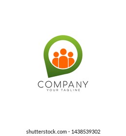 Pin Locator Logo Concept Vector
