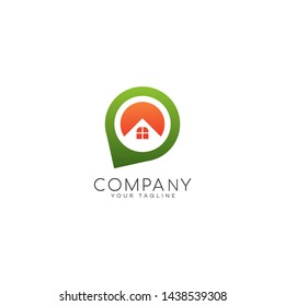 Pin Locator Logo Concept Vector