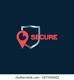 Pin Locator Logo Icon Vector Simple Design