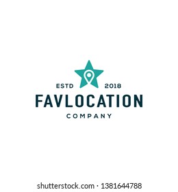 Pin logo design concept. Favorite pin logo.