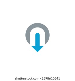 pin logo design with geometry
