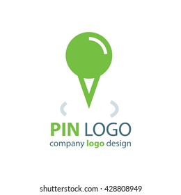 pin logo design green color