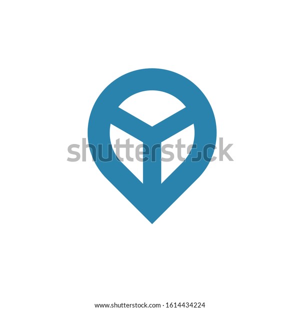 Pin Logo Design Simple Modern Template Stock Vector (Royalty Free ...