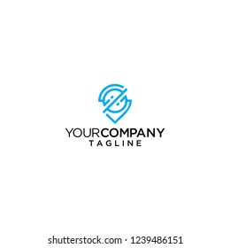 pin logo design vector icon