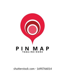 pin logo icon vector isolated