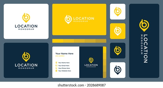 Logo, Lage und Anfangsbuchstabe B. Visitenkartendesign.