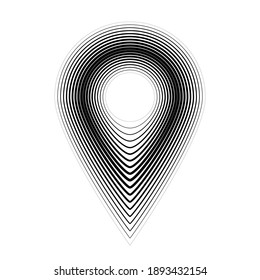 Pin Logo  . Symbol Shape for your design. Pin pointer icon . Vector Illustration.