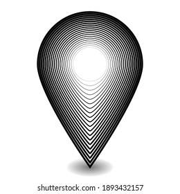 Pin Logo  . Symbol Shape for your design. Pin pointer icon . Vector Illustration.