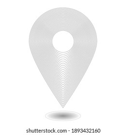 Pin Logo  . Symbol Shape for your design. Pin pointer icon . Vector Illustration.