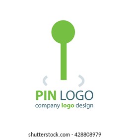 pin logo vector green color