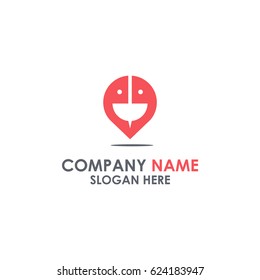 Pin Logo vector Illustration