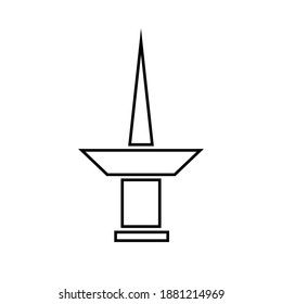 pin logo vector outline icon