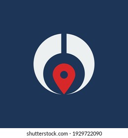 Pin logo vector template. Eps 10. Abstract symbol for identity. Logotype illustration.