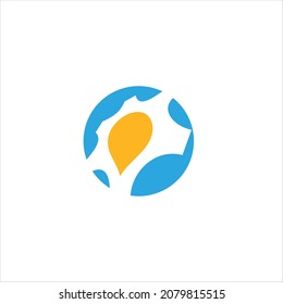 pin logo vector template service