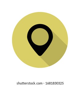 icono de la sombra larga. Glifo simple, vector plano de iconos web para ui y ux, sitio web o aplicación móvil