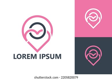 Vector de diseño de la plantilla de logotipo de amor de Pin