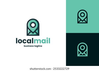 Diseño de logotipo de Vector de correo de pin