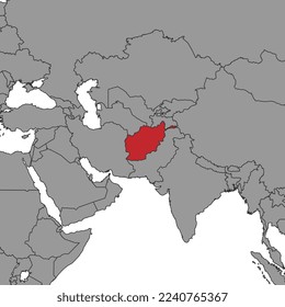 Pin map with Afghanistan flag on world map.Vector illustration.